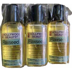 Hollywood Flaxseed Premium Oil - 2 fl oz (59.2 ml) Lot Of 3